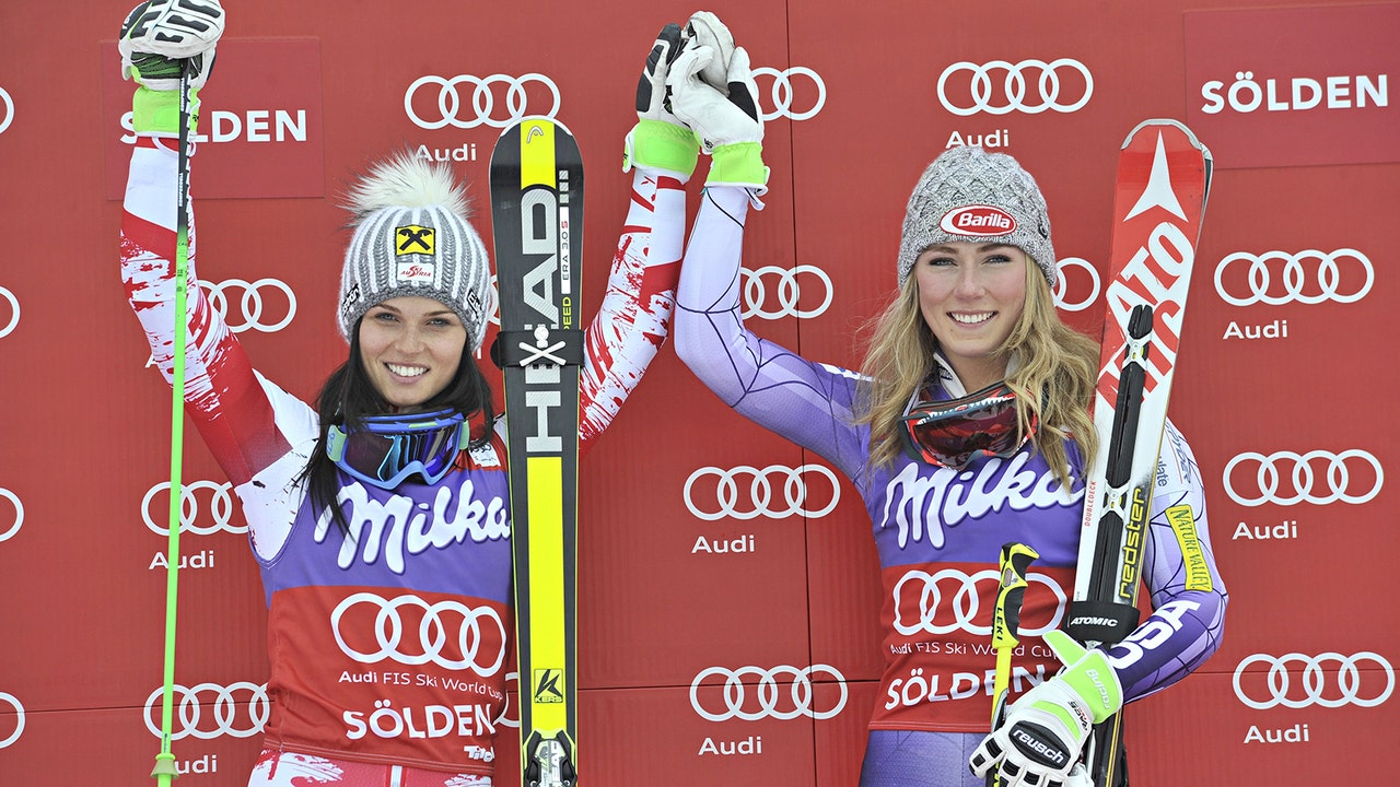 Olympic champion Shiffrin, Fenninger share win in World Cup GS